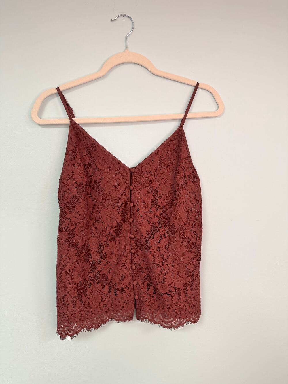 Abercrombie & Fitch Lace Tank - XS - Burgundy NWT
